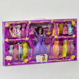 Кукла с нарядом 60604-1 (12) 20 платьев,  в коробке