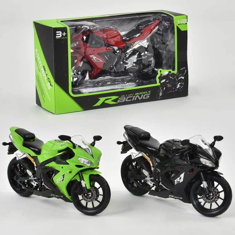 Мотоцикл металлопластик НХ 794-1 (144/4) 3 цвета, в коробке 