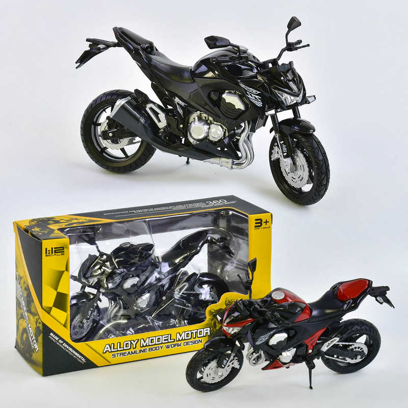 Мотоцикл металлопластик НХ 789-1 (144) 2 цвета, в коробке