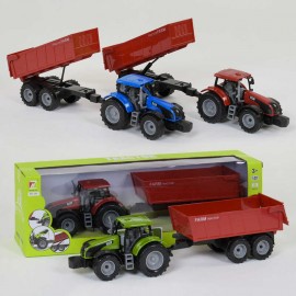 Трактор с прицепом 550-13 A (24) инерция, 3 цвета, в коробке