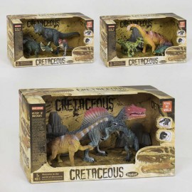 Набор динозавров 4402-4 /4402-3 (36/2) подвижные конечности, 3 вида, в коробке