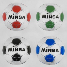 Мяч Футбольный С 40101 (60)  №5 - 4 цвета, материал PU, 400-420 грамм, резиновый баллон с ниткой
