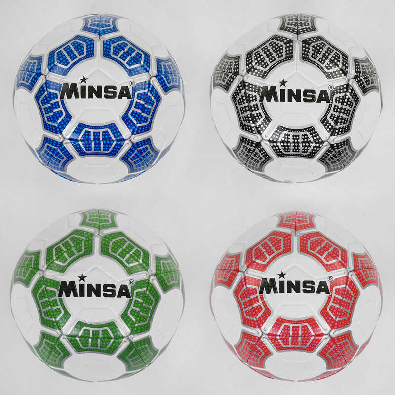 Мяч Футбольный С 40157 (60) размер №5 - 4 цвета, материал TPE, 400-420 грамм, резиновый баллон с ниткой