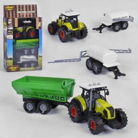 Трактор с прицепом 550-15 E (24) 2 вида, свет, звук, в коробке