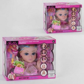 Кукла-Голова для причёсок 8869-12 (24) 2 вида, подсветка, свет, звук, в коробке