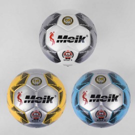 Мяч футбольный C 44575 (30) 3 вида, вес 420 грамм, материал PU, баллон резиновый