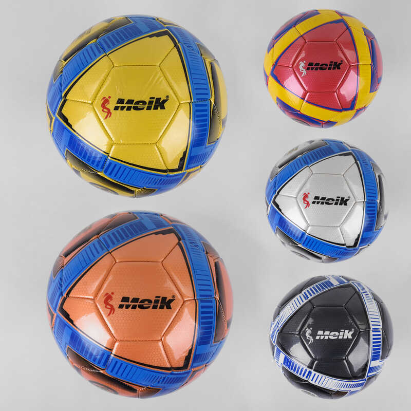 Мяч футбольный C 44579 (50) 5 видов, вес 400 грамм, материал PU, баллон резиновый