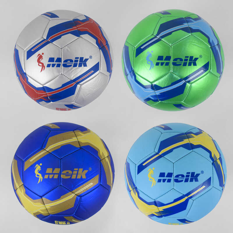 Мяч футбольный C 44437 (50) 4 вида, вес 420 грамм, материал PU, баллон резиновый