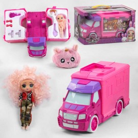 Кукла SA 012 (24/2) автобус, кукла, сумка-брелок, аксессуары, в коробке