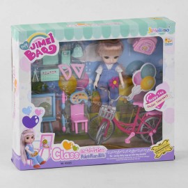 Кукла K 0085 (36/2) велосипед, мебель, аксессуары, в кробке