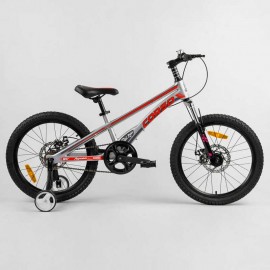 Детский магниевый велосипед 20`` CORSO «Speedline» MG-14977 (1) магниевая рама, дисковые тормоза, дополнительные колеса, собран на 75