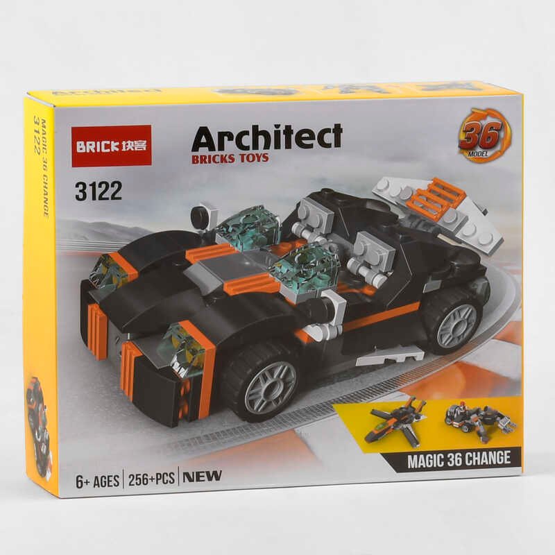 Конструктор 3122 (36) “Авто-конструктор”, 256 деталей, в коробке