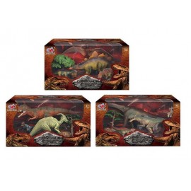 Набор динозавров Q 9899-203 (24/2) 3 вида, 6 элементов, 4 динозавра, аксессуары, в коробке