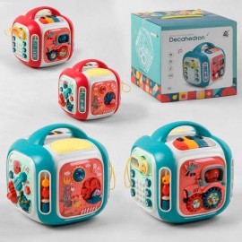 Куб музыкальный CY - 7068 B (12/2) 2 цвета, на батарейках, английская озвучка, подсветка, мелодии, режим обучения, в коробке
