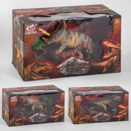 Набор динозавров Q 9899-212 (24/2) 3 вида, 6 элементов, 4 динозавра, в коробке